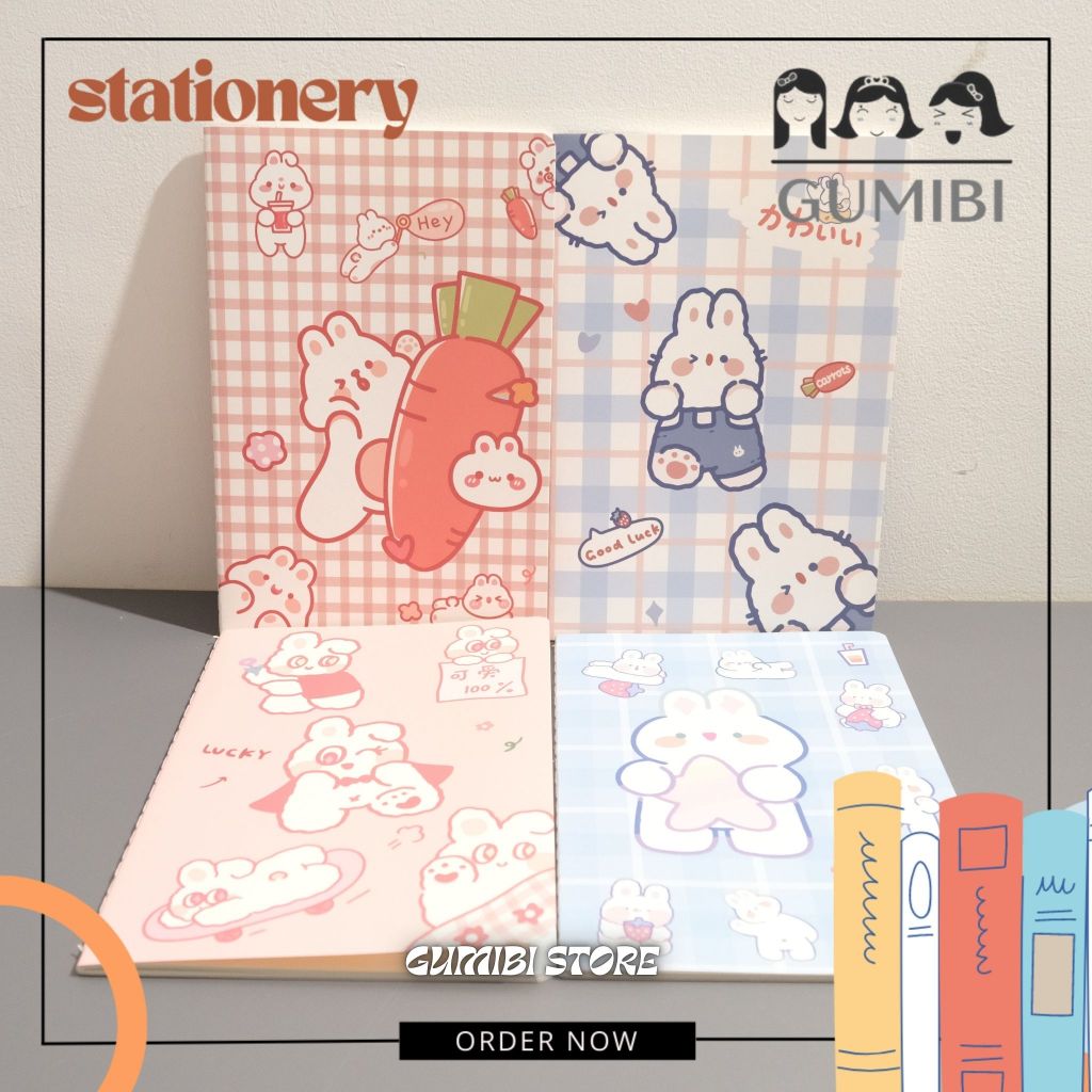 

BUKU TULIS BERGARIS A5 KELINCI KOTAK RABBIT CUTE NOTEBOOK NOTE BOOK BUKU TULIS SEKOLAH ANAK BERMOTIF TERMURAH GUMIBI STORE