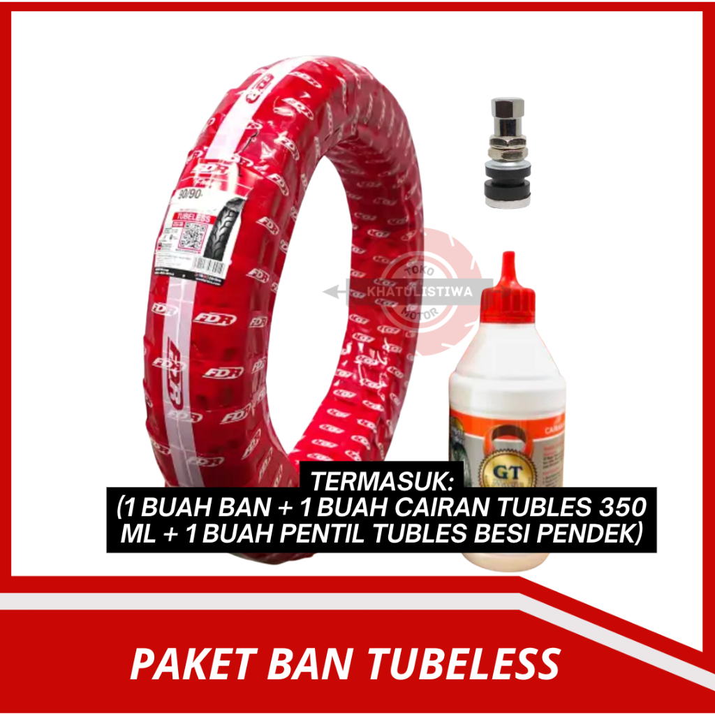 [PAKET BAN TUBELESS] BAN MOTOR RING 14 MATIC BAN TUBELESS 80/90-14 90/90-14 BAN FLEMMO FDR FLEMINO B