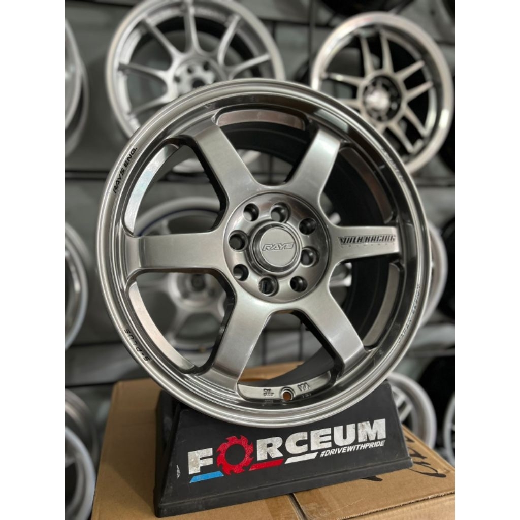 velg te37 r16 hyper black lebar 7 et42 kondisi baru