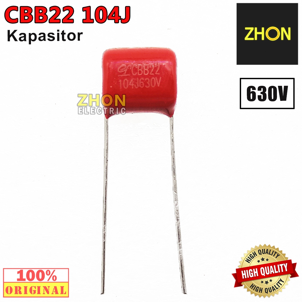 Kapasitor Capasitor Milar CBB22 104J 630V P10