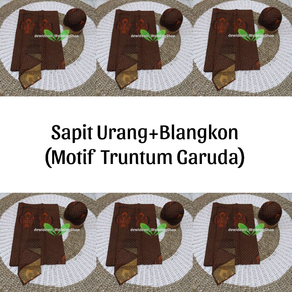 [1set] Sapit Urang + Blangkon / Motif Truntum Garuda