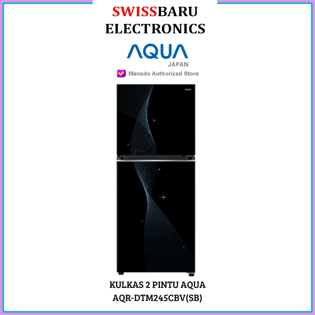 MANADO - KULKAS 2 PINTU AQUA AQR-DTM245CBV(SB)