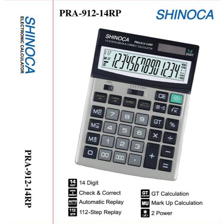 

KALKULATOR 14 DIGIT SHINOCA PRA-912-14