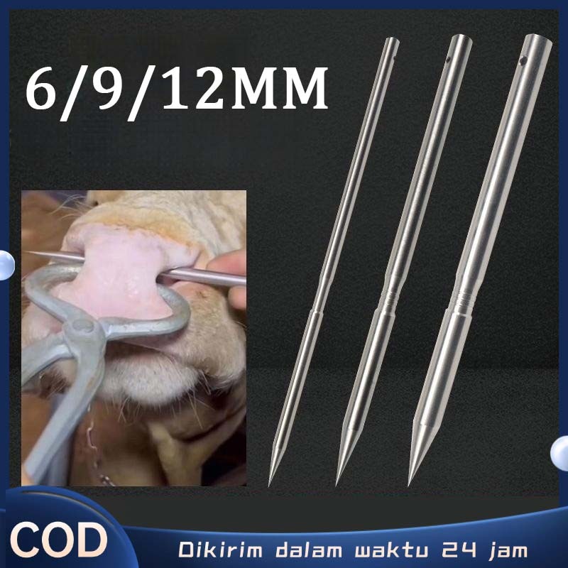 Jarum Tindik Hidung Stainless Jarum Tindik Sapi Jarum Tindik Hidung Sapi 6mm 9mm 12mm Tindik Hidung 