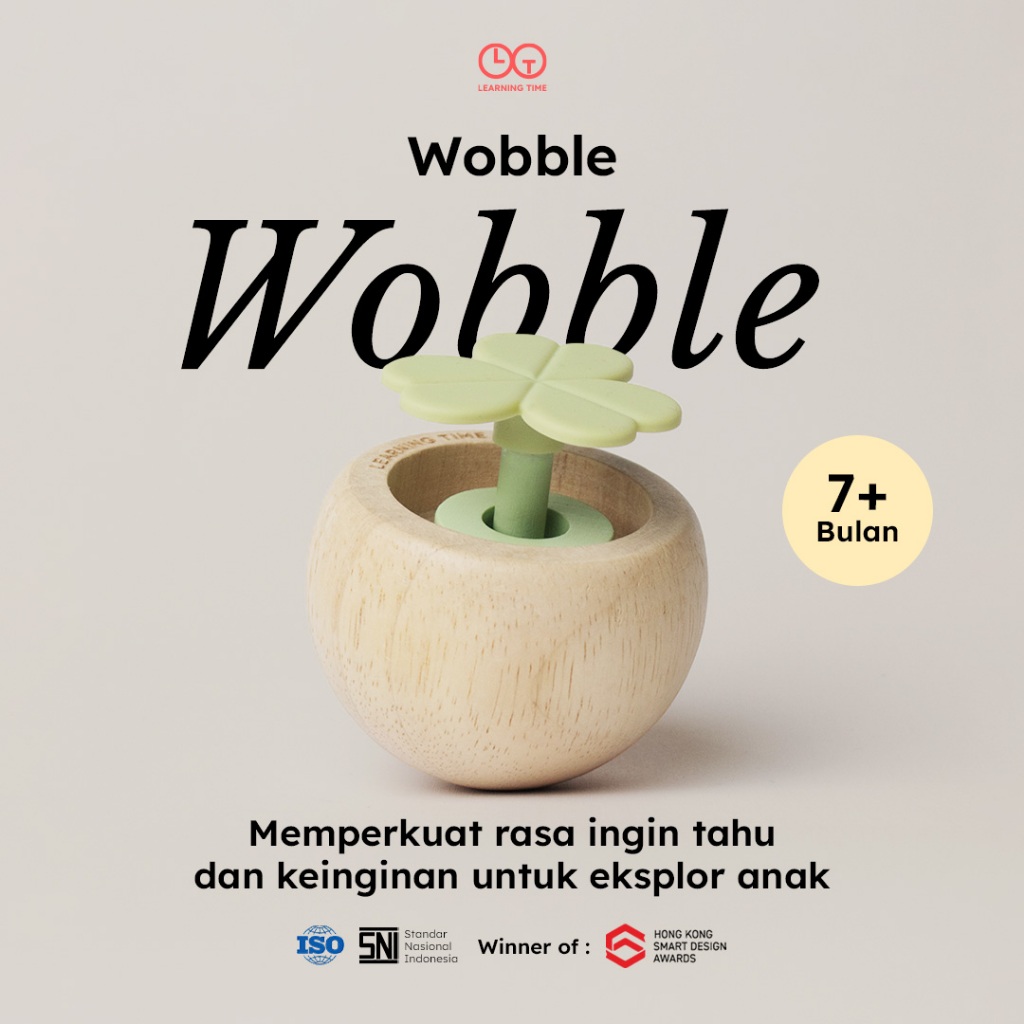 Learning Time - Wobble Wobble/Mainan Tummy Time/Stimulasi Bayi 1 Sd 6 Bulan/Mainan Stimulasi/Mainan 