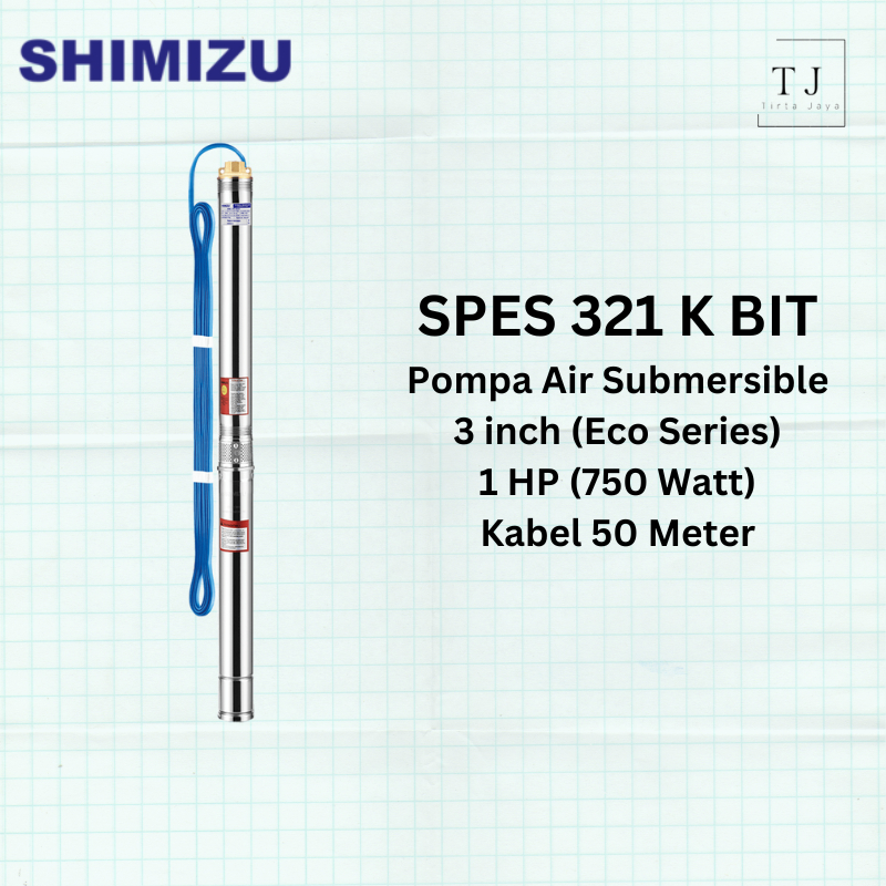Pompa Air Submersible SHIMIZU SPES 321 K BIT 1 HP Kabel Pompa Sible Pompa Satelit