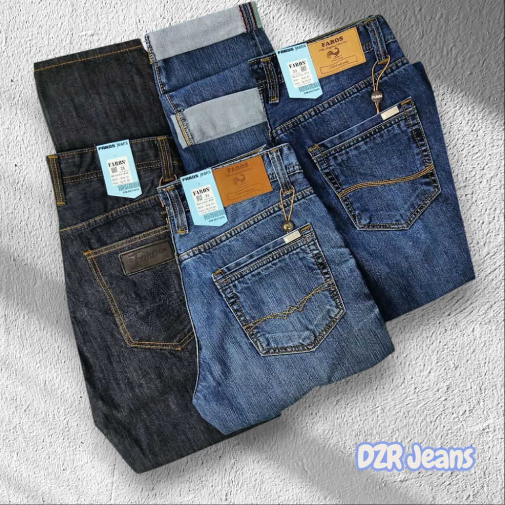 Celana Jeans Premium FAROS Panjang Slim Fit_BahanPremium_viral_celanacowok_celana_pria_brandlocal_lo