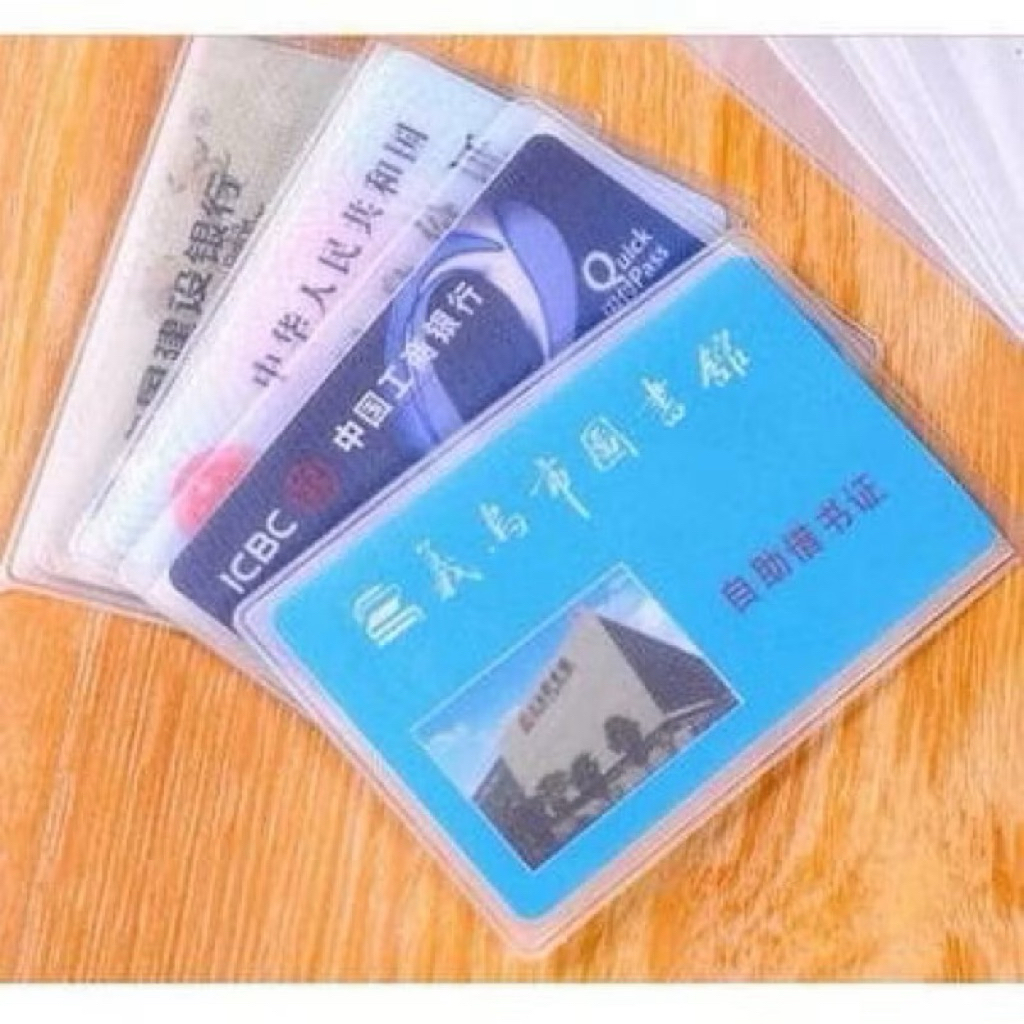 Plastik Mika Pelindung KTP SIM Kartu Pelajar ATM Sampul KTP cover karru