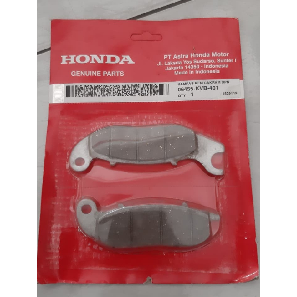 KAMPAS REM DEPAN 06455-KVB-401 100% ORIGINAL AHM