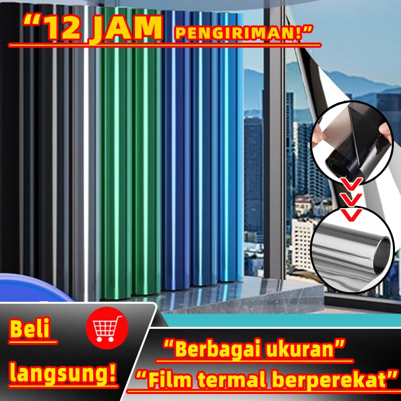 【strugglerhome】kaca film one way jendela rumah kaca stiker cermin tempel cermin stiker   stiker kaca