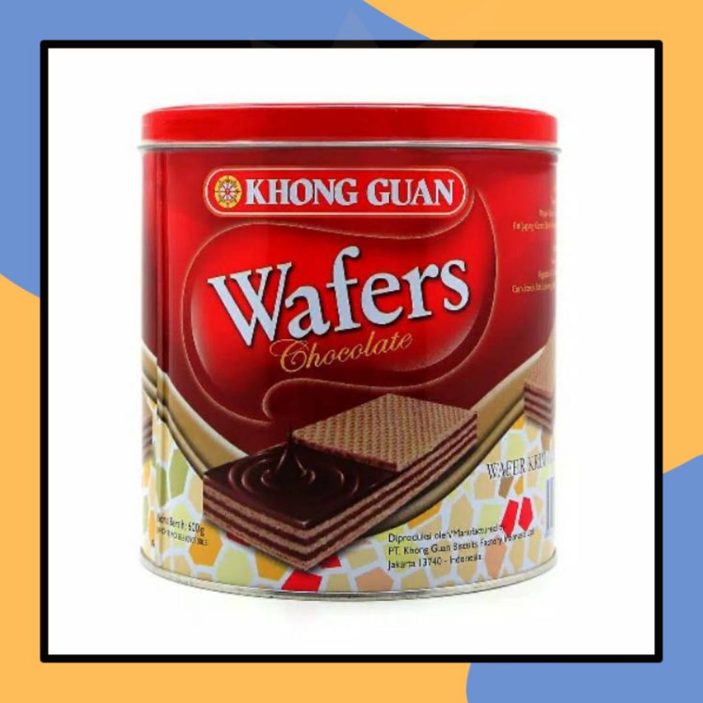 

Khong Guan Wafers Chocolate 600gr Khongguan Wafer Coklat Kaleng Bulat