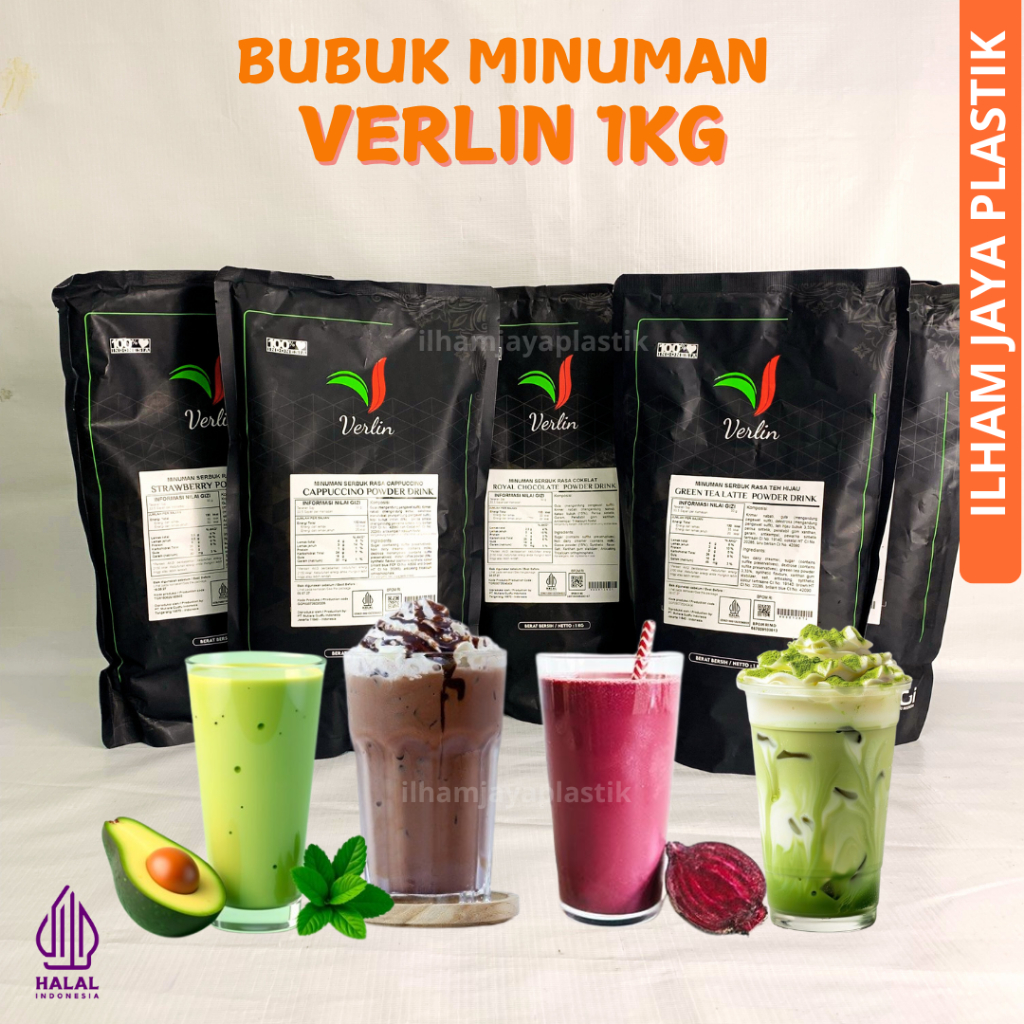 

VERLIN POWDER DRINK 1 KG/MURAH/BUBUK MINUMAN/BUBUK PREMIUM ANEKA RASA/BUBUK MINUMAN KEKINIAN