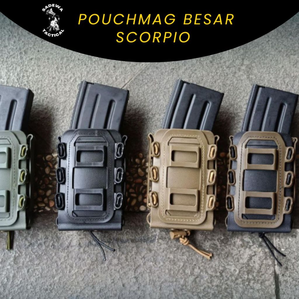 Holster magazine scorpio besar / holster magazine m4 / holster magazine pinggang / Pouch magazine Sc