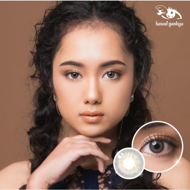 KawaiGankyu Softlens - Voxie Mulan Gray ( 1 Pasang )