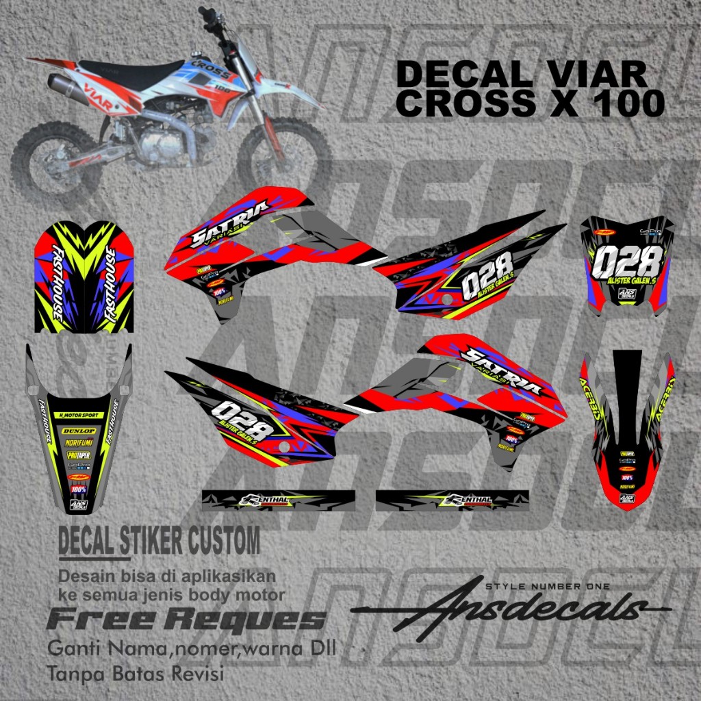 Stiker Viar Cross X 100 Stiker Mini Trail Viar Cross X 100 New Stiker Mini Trail