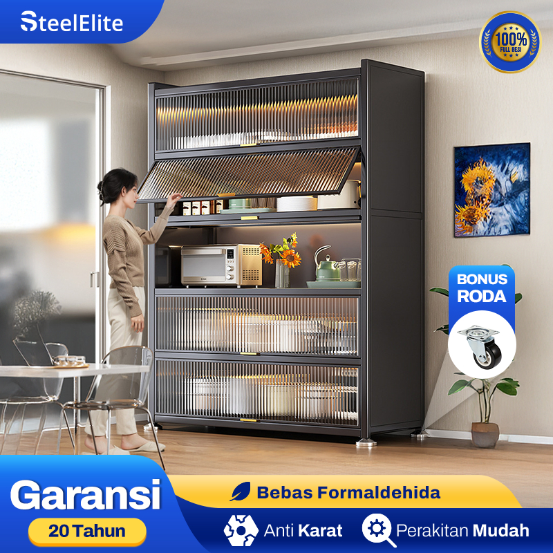 RAK PIRING MINIMALIS LEMARI DAPUR LEMARI PIRING ALUMINIUM RAK DAPUR BESI SERBAGUNA LEMARI DAPUR BESI