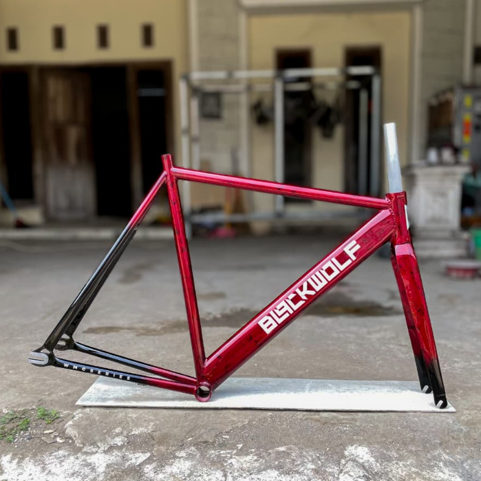 FRAME FIXIE MODERN Merk BLACK WOLF VERSI 2 ( 2.0) Original Mustofa Custom Bocycle