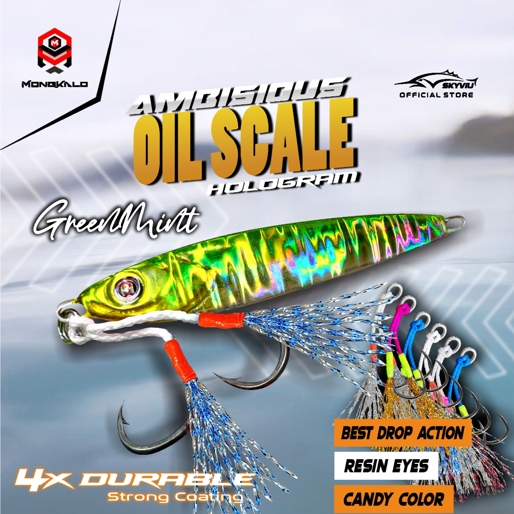 Mongkalo Ambisious Minyak noGID noMotif Candy 60 Hijau-Mint