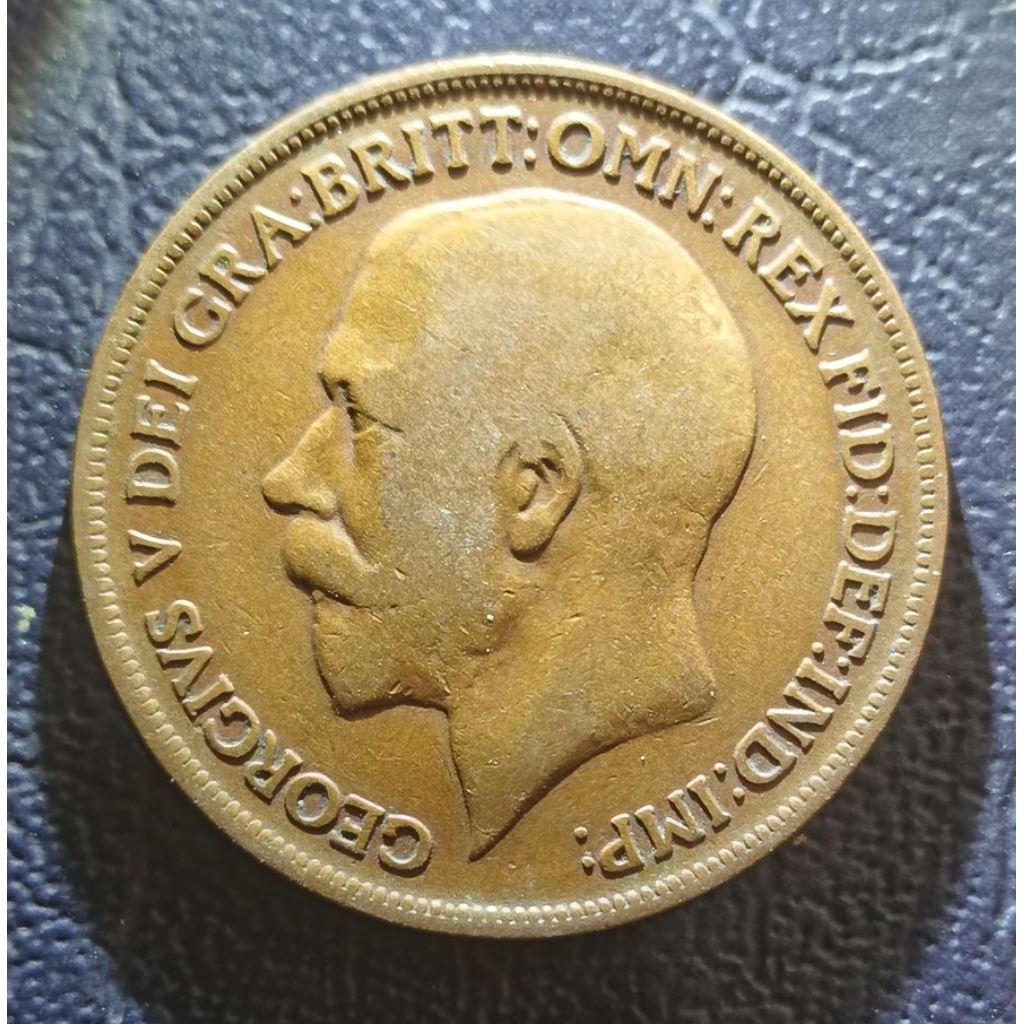 Koleksi koin United kingdom 1 Penny George V tahun 1916