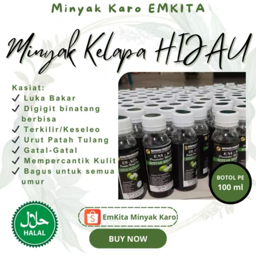 

MINYAK KARO KELAPA HIJAU 100 ML