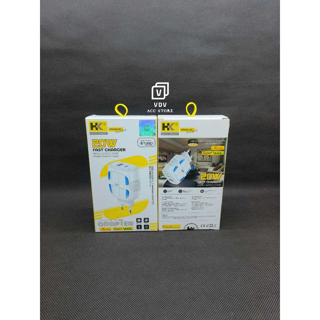 CHARGER / TC HK D060AC 20W + PLUG C FAST CHARGING USB MICRO & TYPE C
