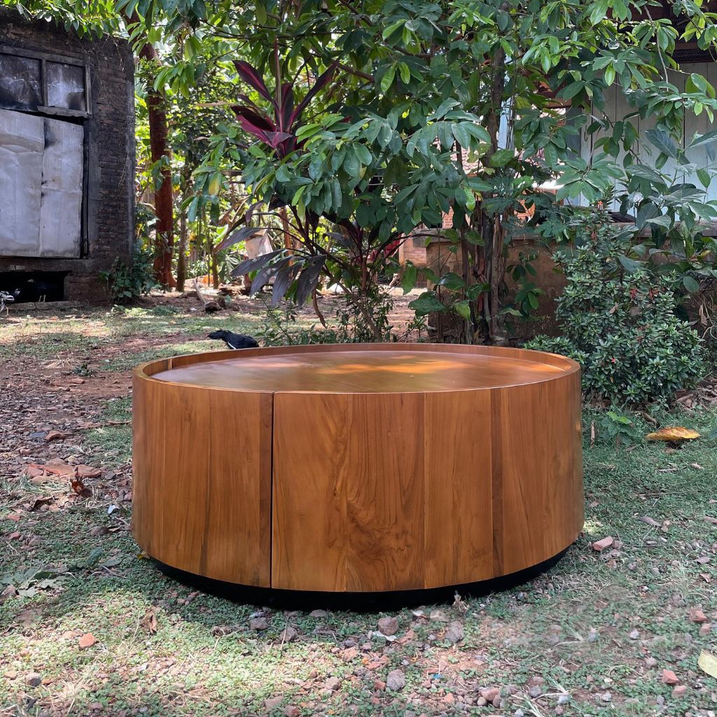 custom coffee table marmer + coffe table kayu jati top marmer