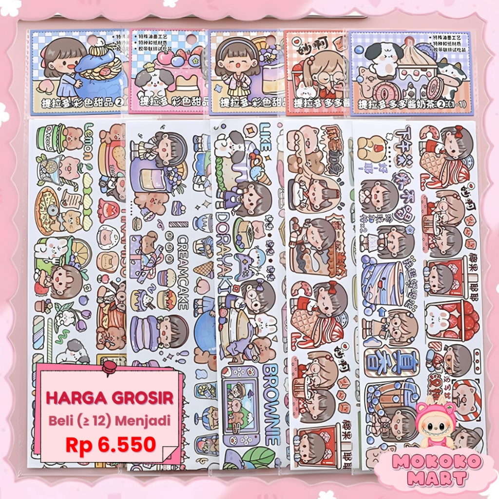 MM Stiker Dekor DIY Lucu Kreativitas Aesthetic Buku Jurnal Sticker DIY Panjang Stiker Mainan TLD70
