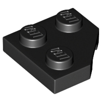 Lego 26601 Wedge, Plate 2 x 2 Cut Corner black