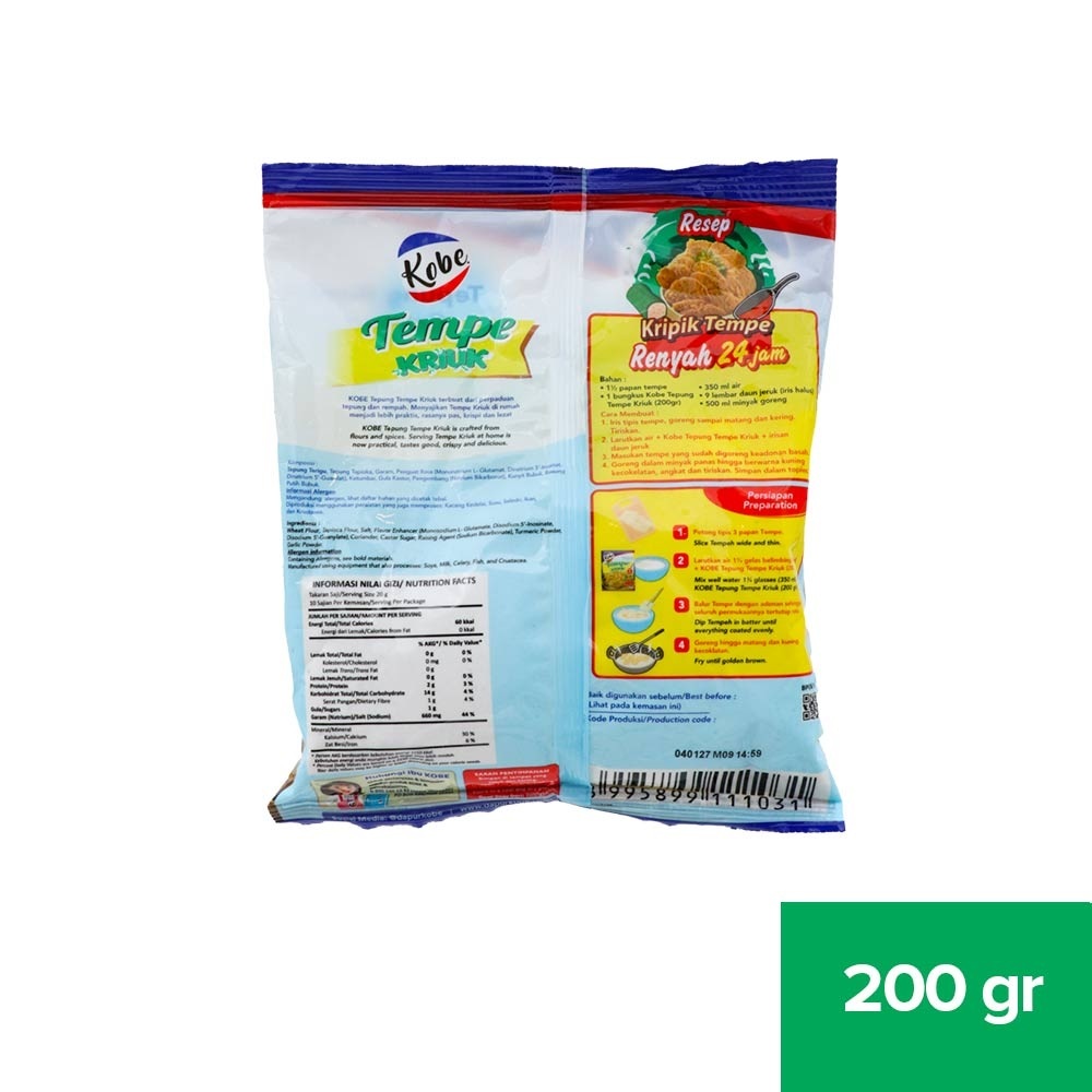 

Kobe Tepung Tempe Goreng Kriuk 200g