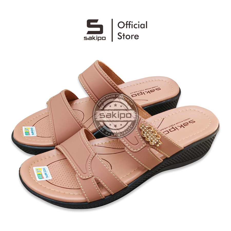 Sandal Ibu Ibu Kekinian Sandal Wanita Kekinian Sandal Wedges Wanita Terbaru Sendal Wedges Wanita