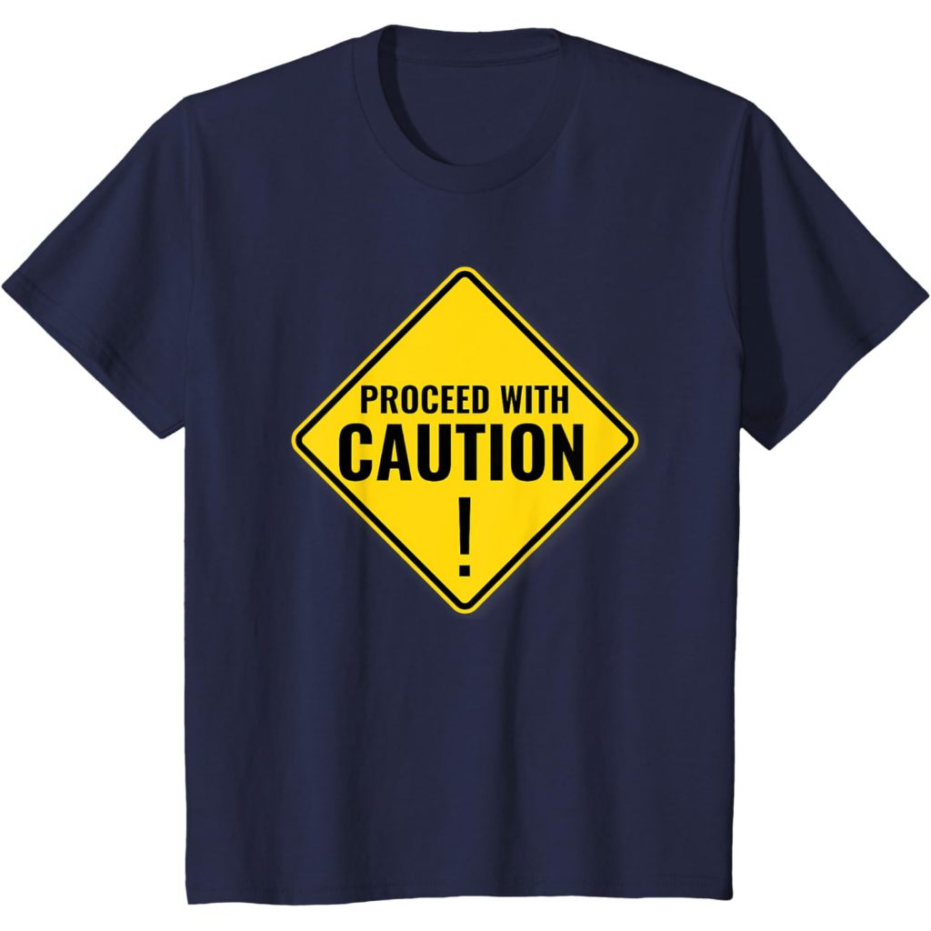Baju kaos anak PROCEED WITH CAUTION ROAD TRAFFIC SIGNAL LIGHT RULES T-Shirt