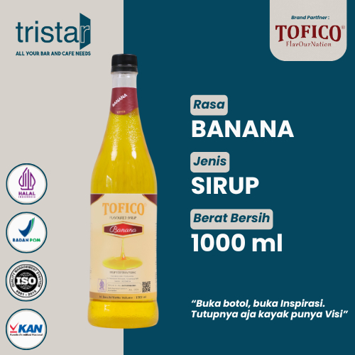 

RECOMMENDED - Sirup Premium Rasa Pisang / Banana - Tofico Syrup 1 Liter