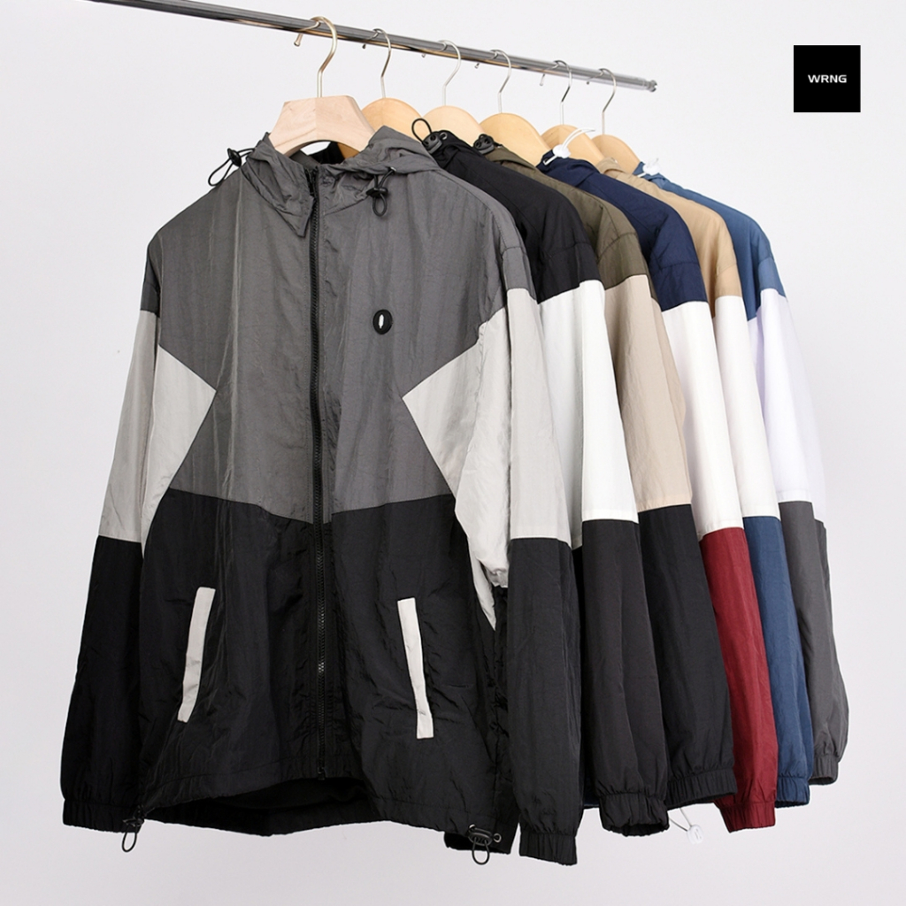 Warning Clothing -  Splitr Hooded Crinkle Jaket | Kombinasi Warna