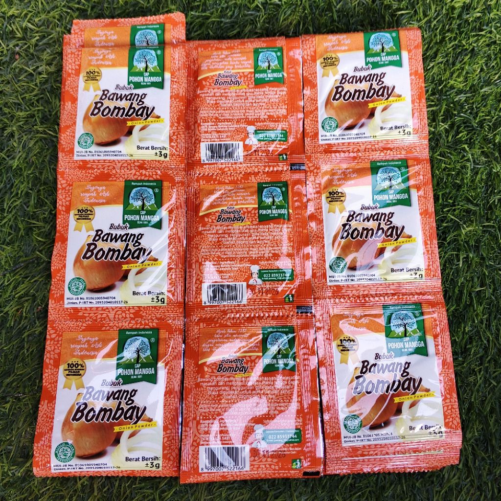 

Bawang Bombay Bubuk Isinya 72 Sachet Bumbu Dapur Murah