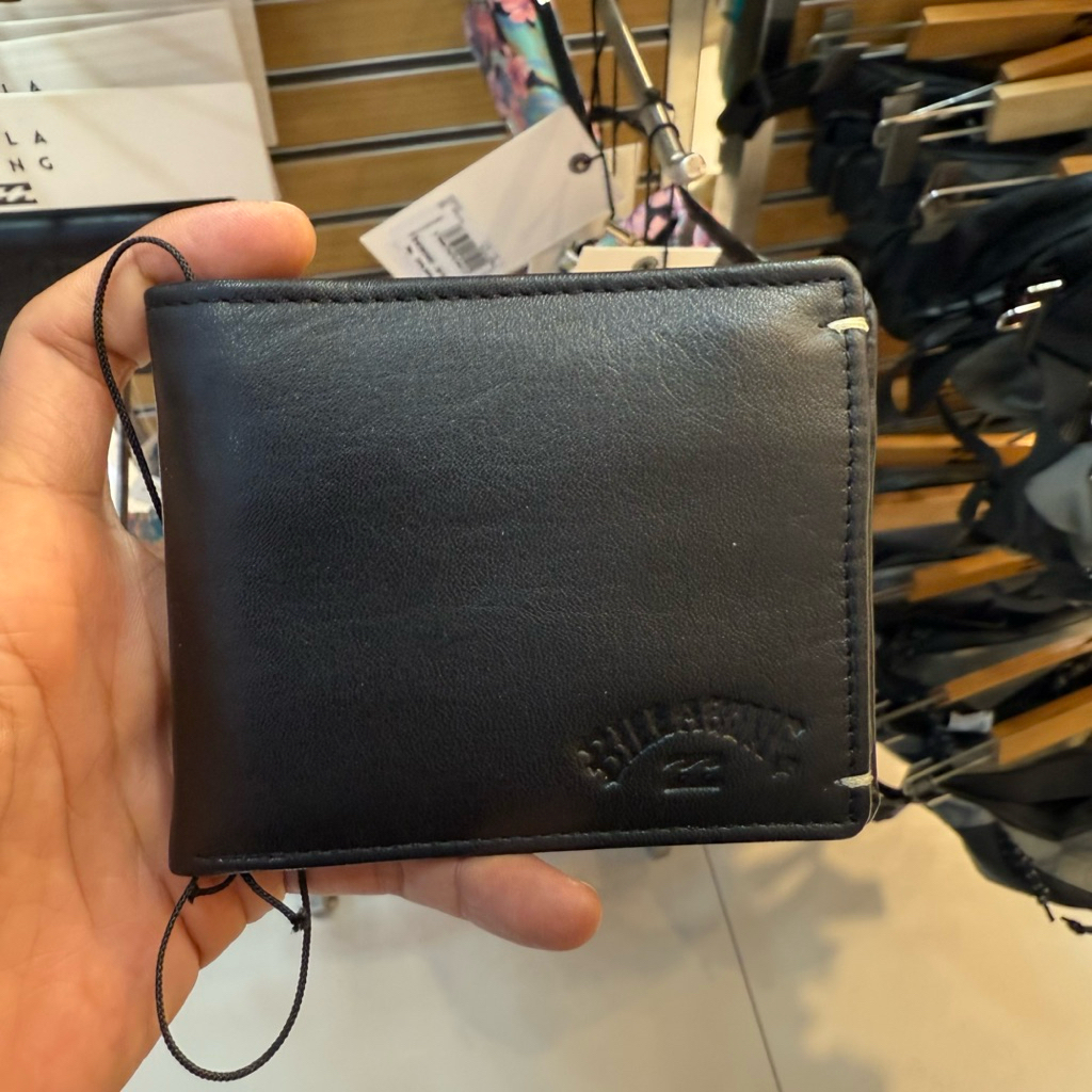 dompet pria billabong original rockaway 2 in 1 wallet blak new