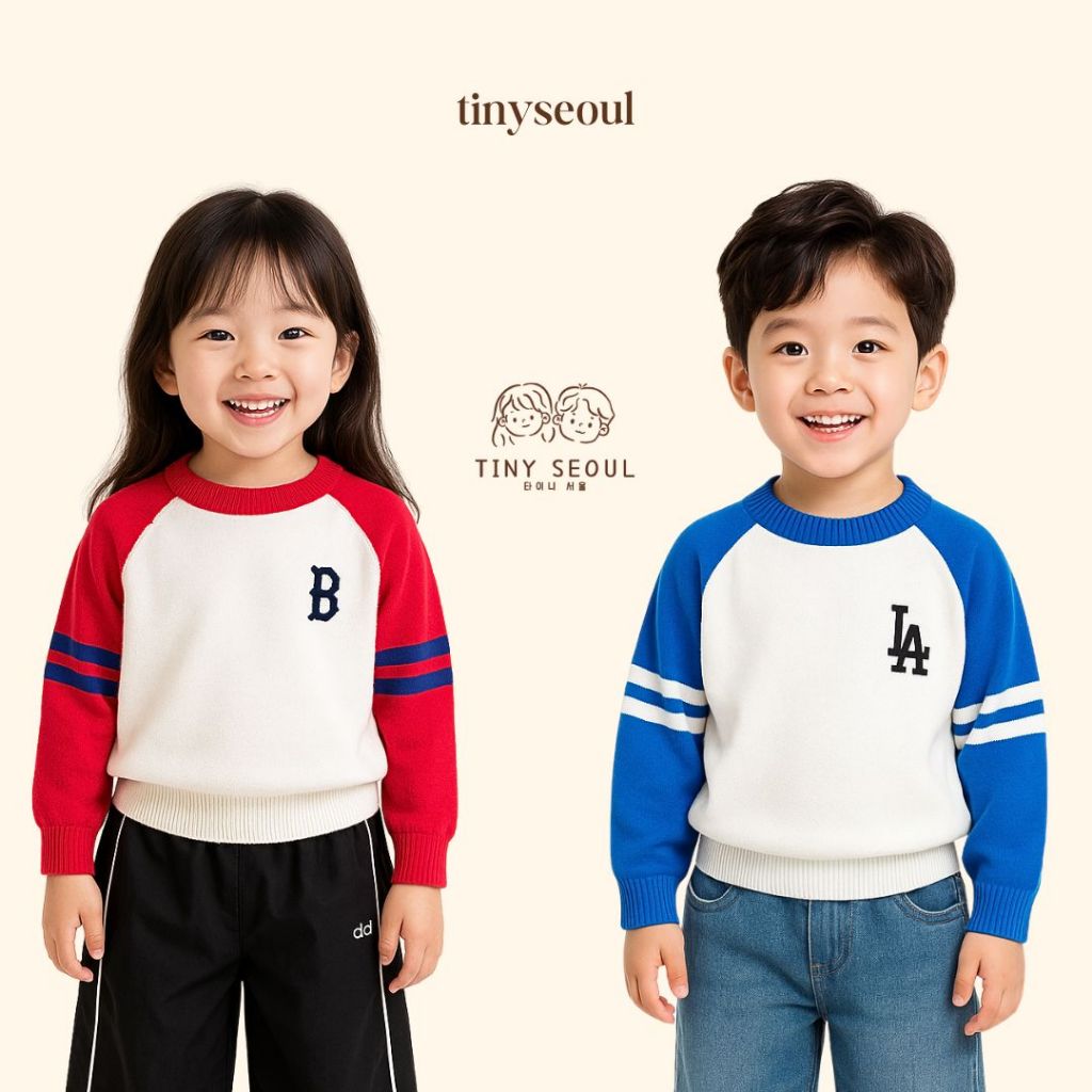 BAJU LENGAN PANJANG ANAK PREMIUM - MLB LONGSLEEVE - Kaos Anak Lengan Panjang Laki Laki Perempuan - B