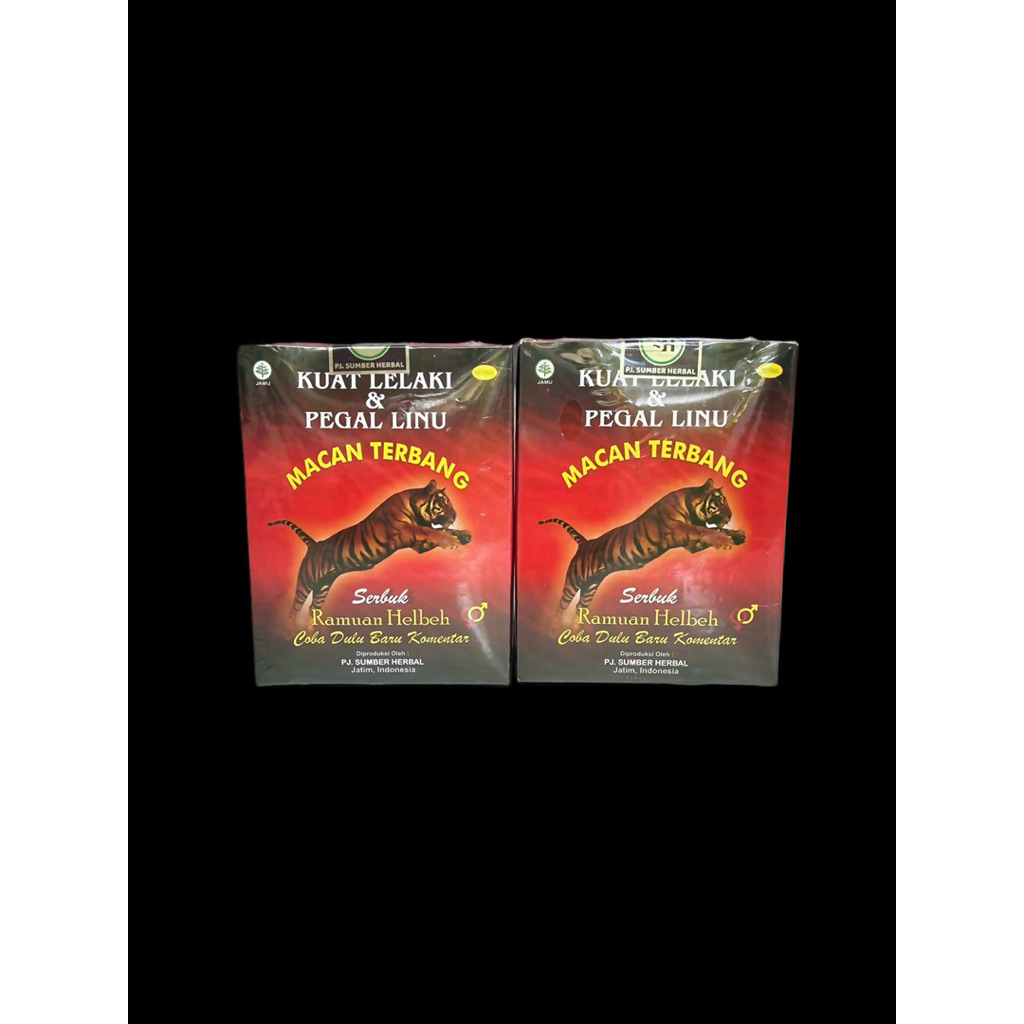 

Jamu Herbal Kuat Macan Terbang Serbuk ( 1 Kotak isi 10 Sachet )