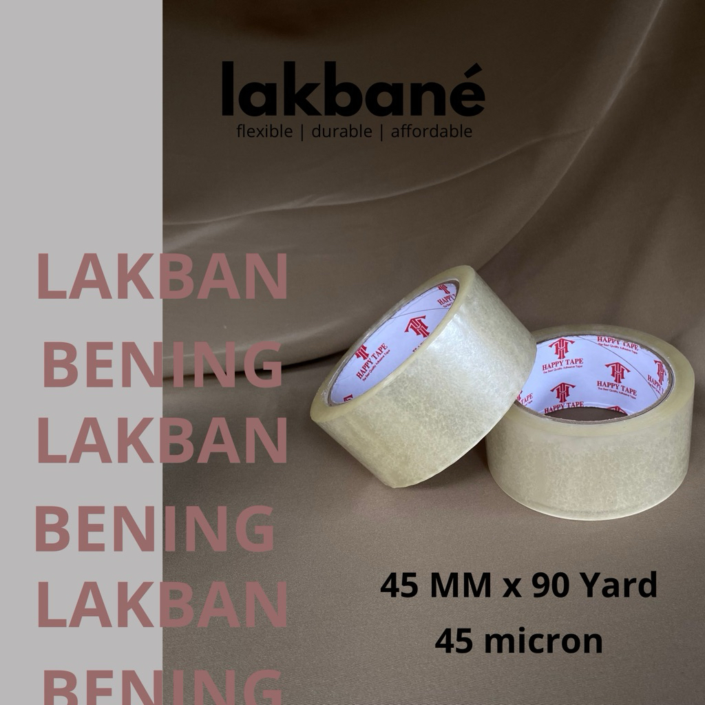 

LAKBAN BENING - Lakban Bening 45MM x 90 Yard