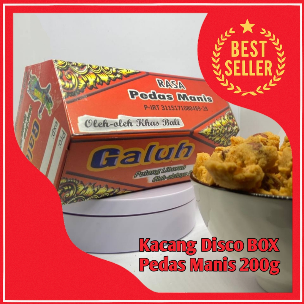 

Kacang Disco Galuh Box 200g – Oleh Oleh Khas Bali Rasa Pedas Manis, Camilan Murah Renyah Halal