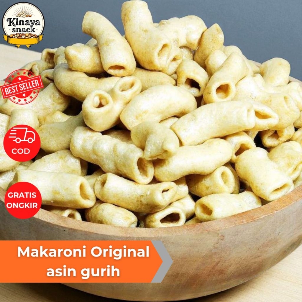 

Makaroni Original Asin gurih 250 gram 500 gram 1 kg Cemilan Snack Kiloan