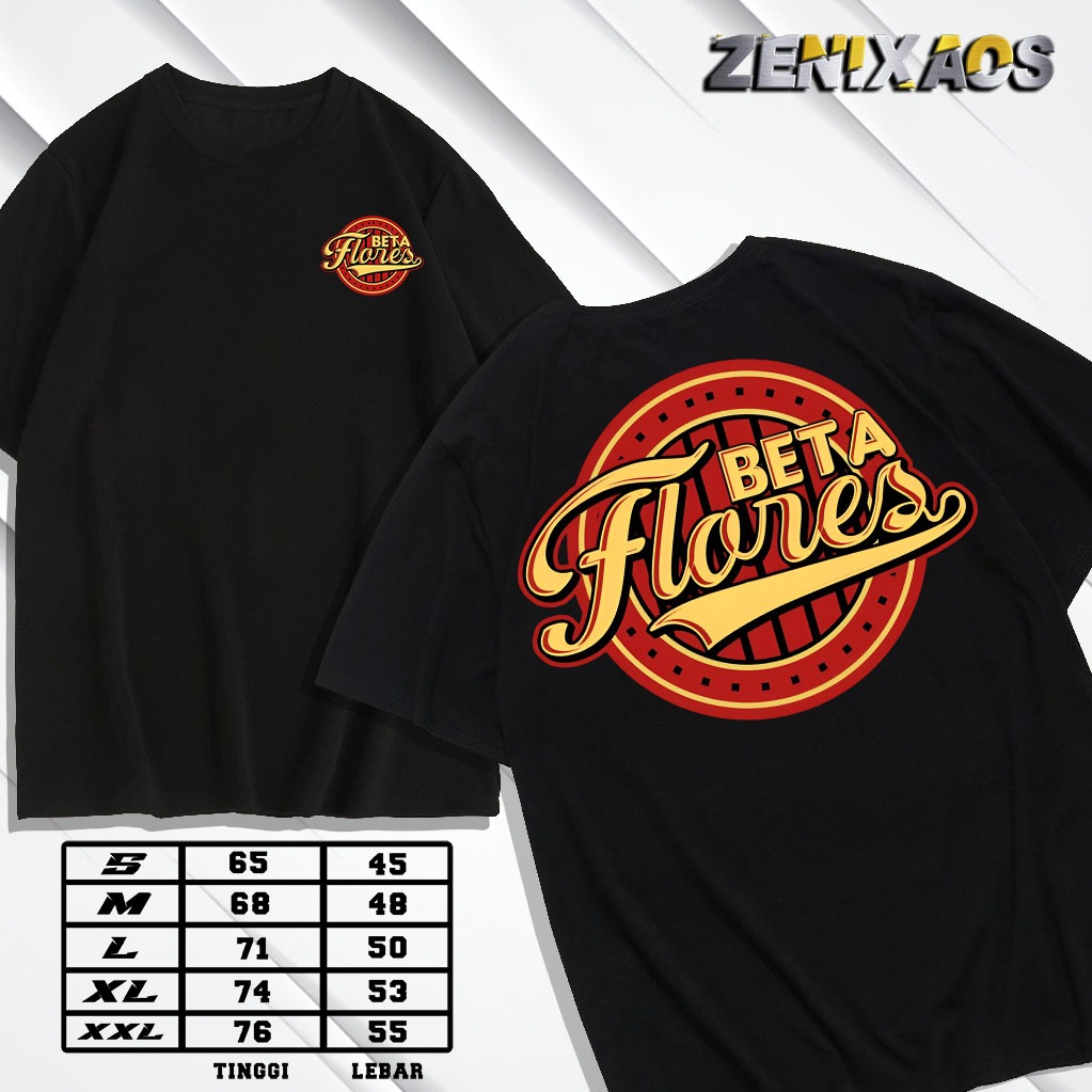Kaos Beta Flores Kaos Pria NTT Flores T SHIRT FLORES Distro Cowok TSH ZENIXAOS