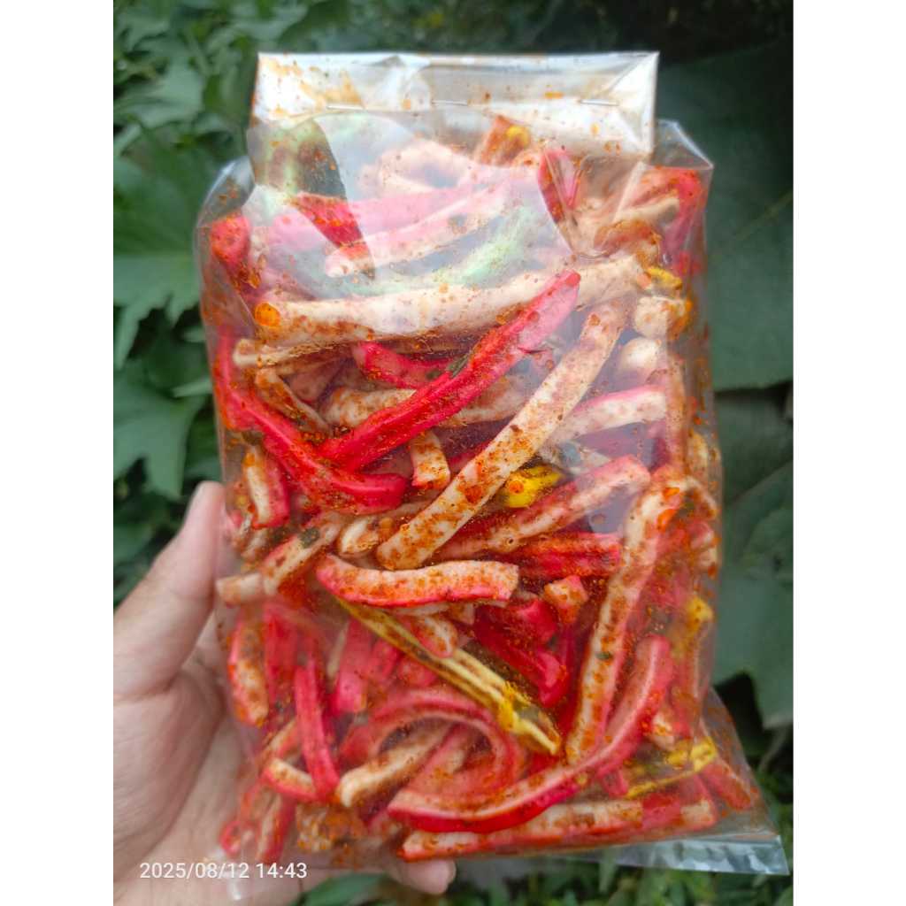 

Seblak Beton / Kerupuk Beton / Jaat Pedas daun Jeruk Kemasan 1 kg 500 gr 250 gr