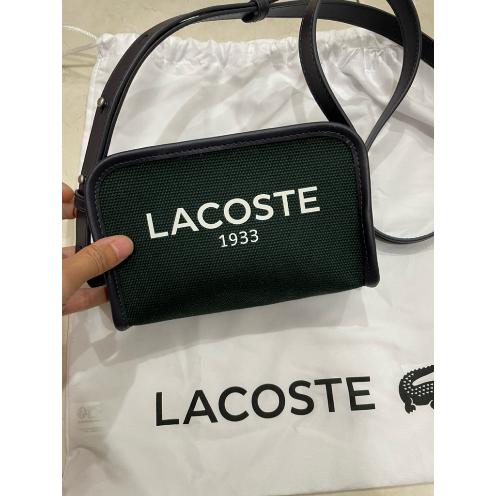 LACOSTE CANVAS REPOTER BAG/SLING BAG LACOSTE/tas sling bag/tas wanita lacoste