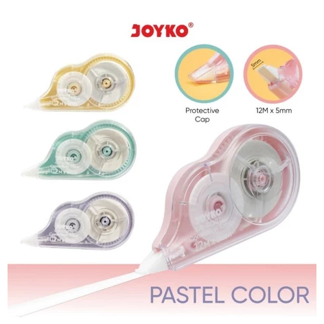 

orrection Tape Joyko Ct-522 Ptl / Pita Koreksi Joyko ct 522 Ptl / Correction Tape Joyko 522 Pastel