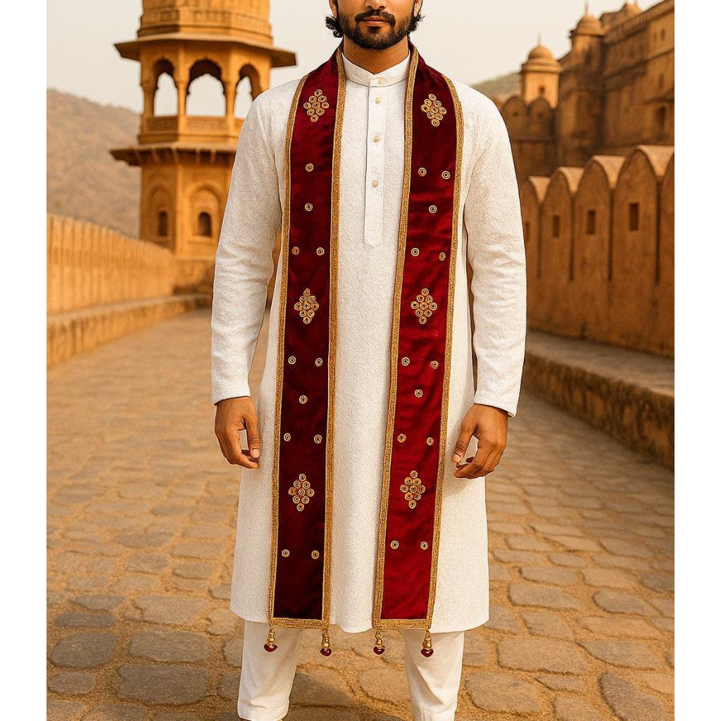 SYAL SELENDANG KURTA PENGANTIN PRIA INDIA