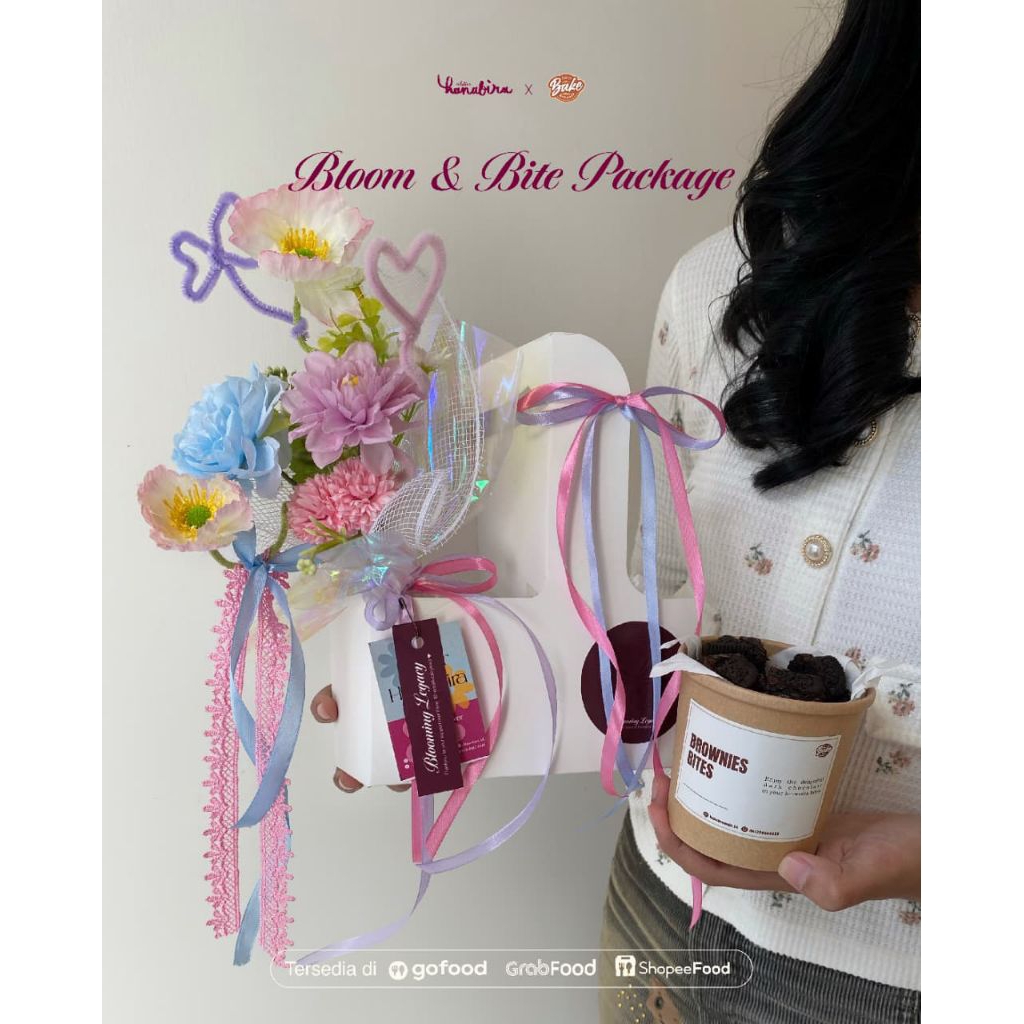

BLOOM AND BITES PACKAGE BAKEBROWNIE.ID X HANABIRA