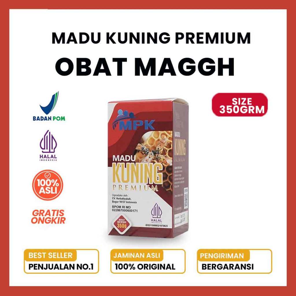 MKP Madu Kuning Premium Madu Lambung Herbal Original Maag, GERD & ASAM LAMBUNG Madu Kuning Sehat Lam
