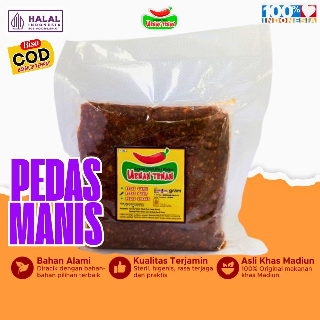 

Sambel Pecel Sangrai Madiun Asli Pedas Manis 500 300 200 100 Gram