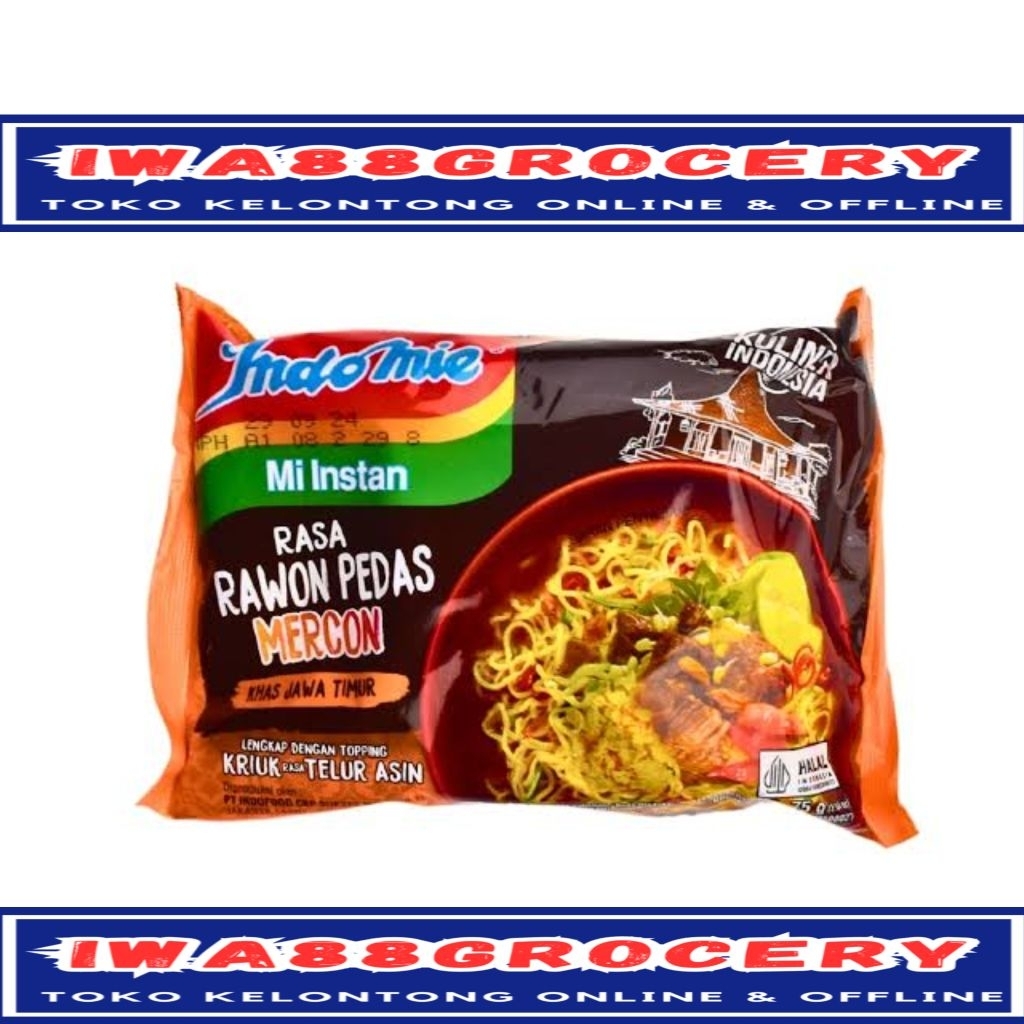 

Indomie mie Instan rasa rawon pedas mercon