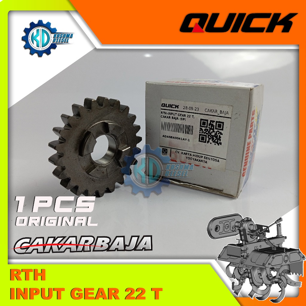 RTH-INPUT GEAR 22 T, CAKAR BAJA (SP) - GIGI - ALAT GULUD - CAKAR BAJA - CULTIVATOR - ROTARY - ORIGIN